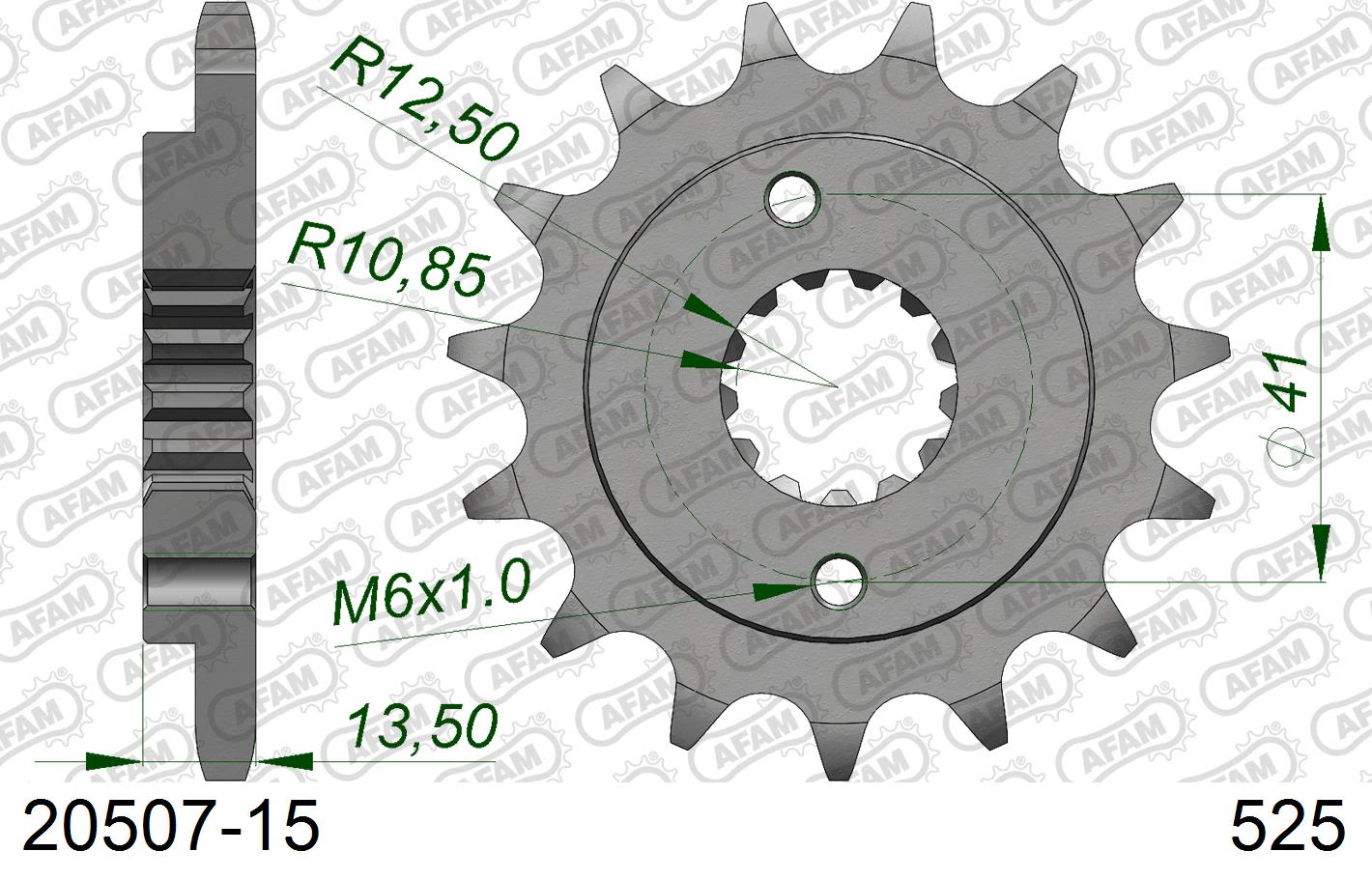 Pignone AFAM 20507-15 passo 525 HONDA XL 600 V TRANSALP 1989  -2000  