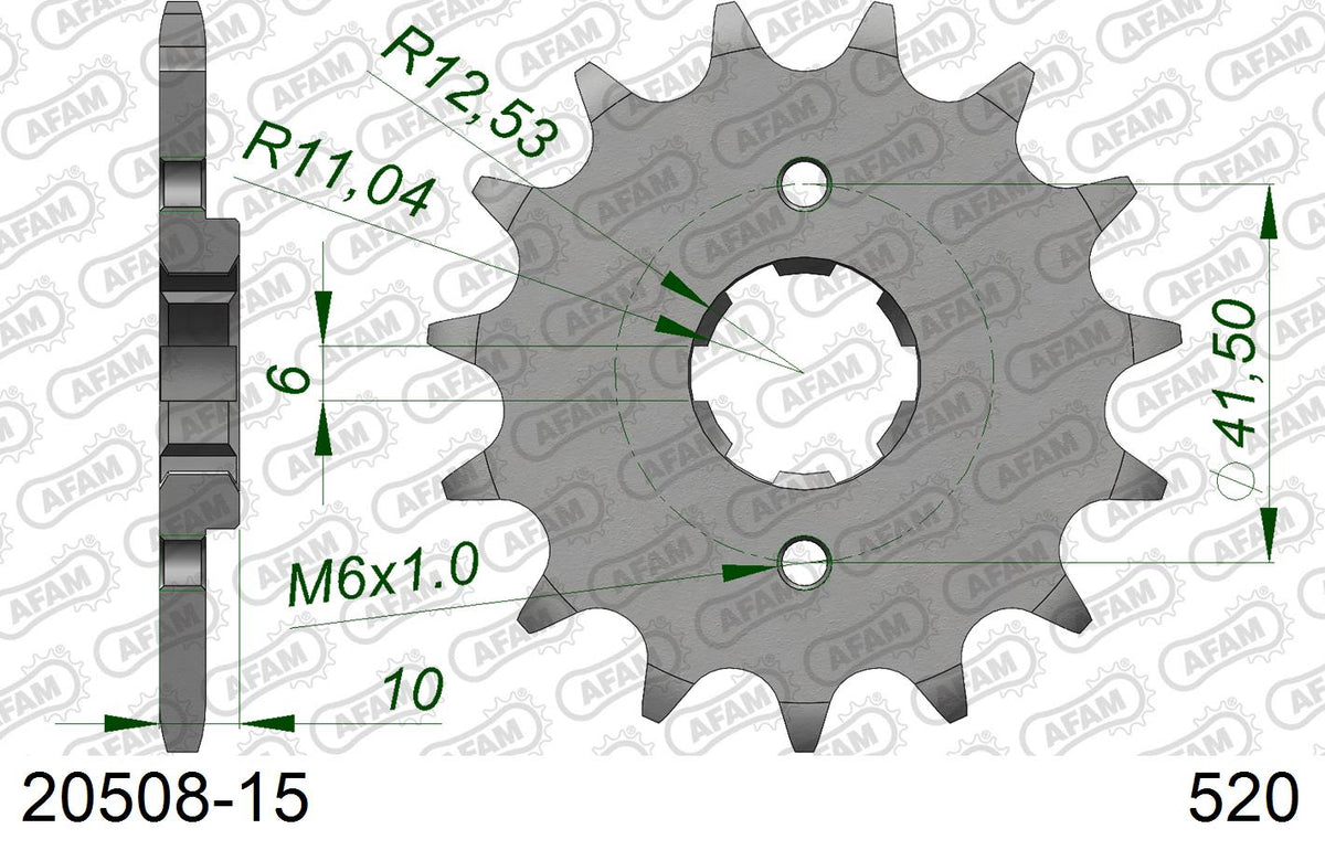 Pignone AFAM 20508-15 passo 520 HONDA NX 500 DOMINATOR 1988