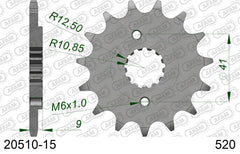 Pignone AFAM 20510-15 passo 520 HONDA XR 650 L 1993  -2019  