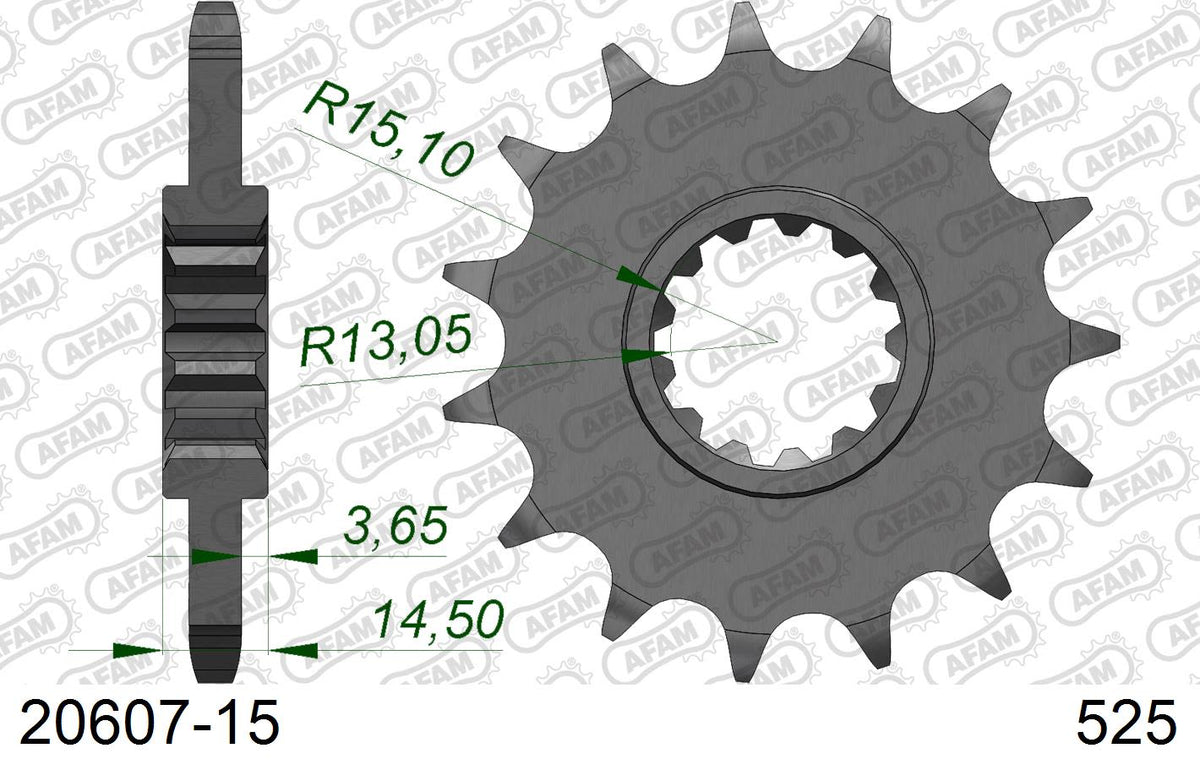 Pignone AFAM 20607-15 passo 525 HONDA CB 750 F2 SEVEN FIFTY 1992  -1994  