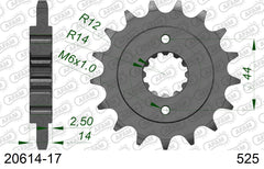 Pignone AFAM 20614-17 passo 525 HONDA VT 750 C SHADOW 1997  -2008  