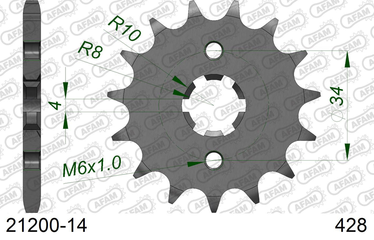 Pignone AFAM 21200-14 passo 428 BETA RE 125 ENDURO 2009