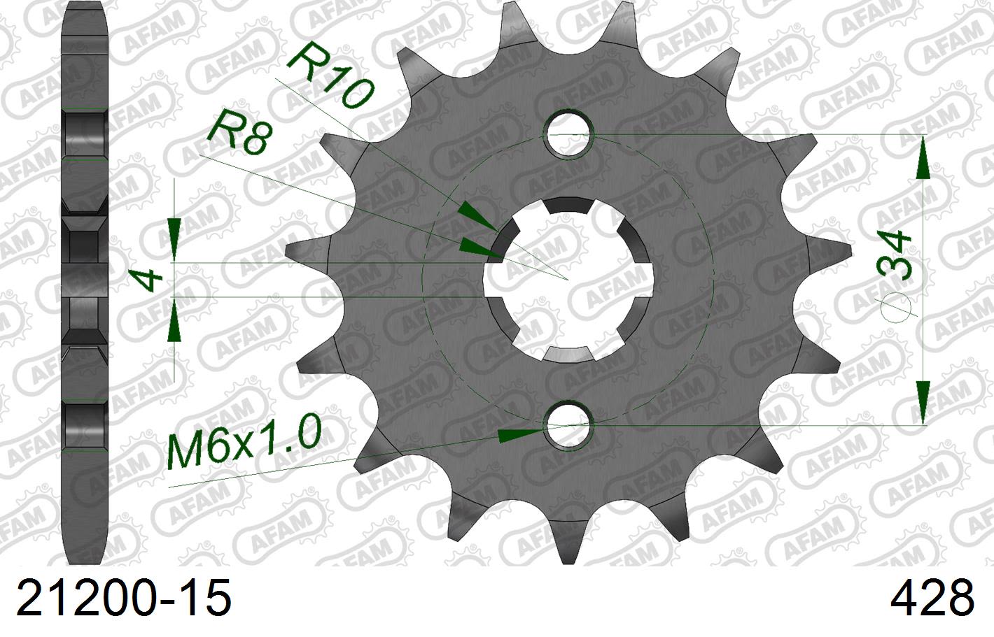 Pignone AFAM 21200-15 passo 428 GOGORO LITE ELEC 2016