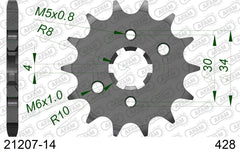 Pignone AFAM 21207-14 passo 428 BETA RE 125 ENDURO 2010  -2016  