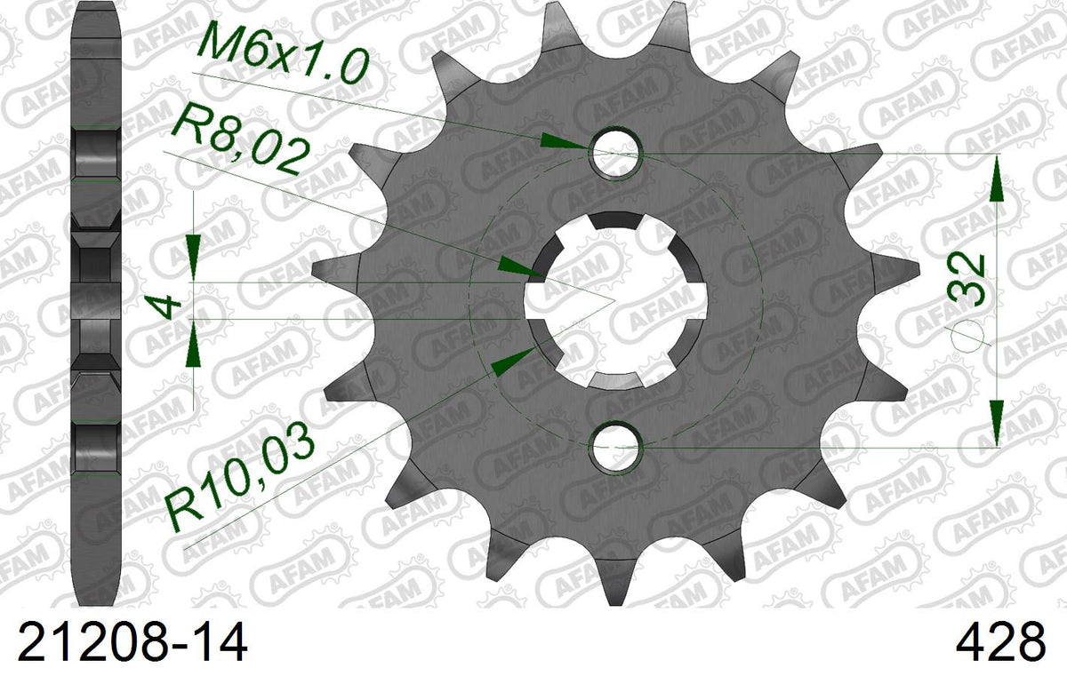 Pignone AFAM 21208-14 passo 428 FANTIC 125 CABALLERO DELUXE 2021