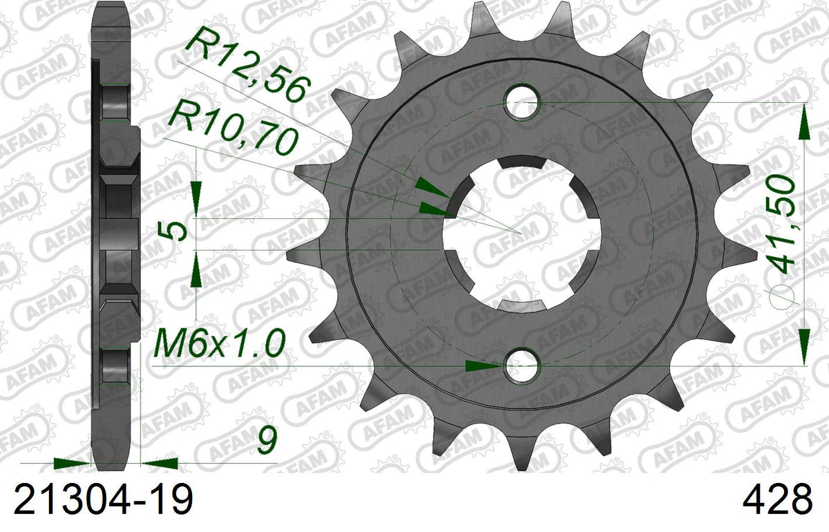 Pignone AFAM 21304-19 passo 428 YAMAHA XT 350 1985  -1998  