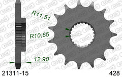 Pignone AFAM 21311-15 passo 428 YAMAHA XG 250 TRICKER 2004  -2007  