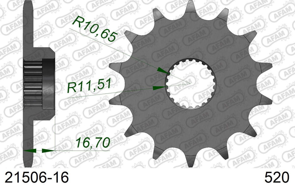 Pignone AFAM 21506-16 passo 520 YAMAHA XJ 600 N DIVERSION 1991  -2003  