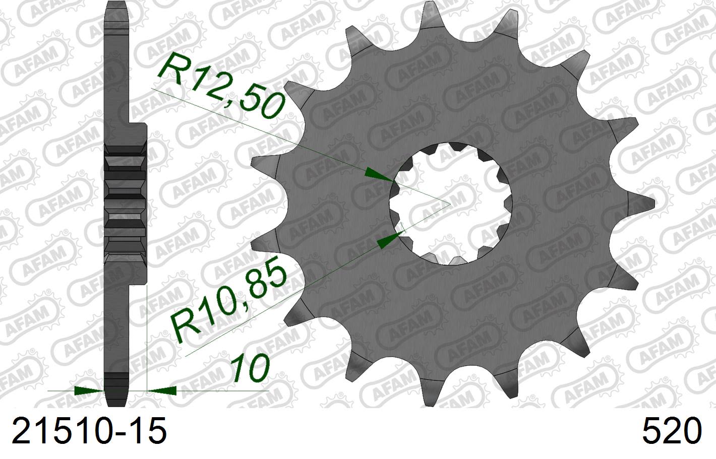 Pignone AFAM 21510-15 passo 520 APRILIA 650 IE PEGASO FACTORY 2006  -2010  