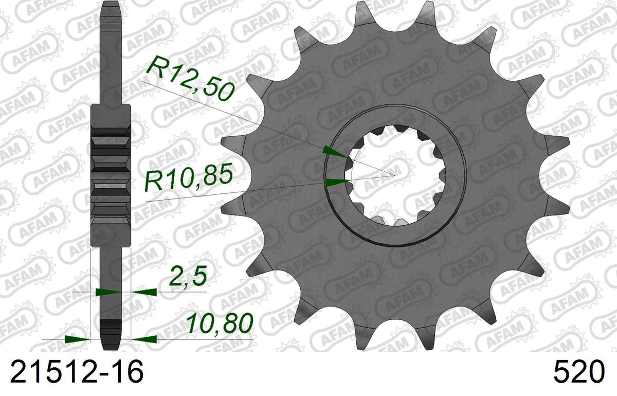 Pignone AFAM 21512-16 passo 520 YAMAHA XJ 6 F DIVERSION 2010  -2016  