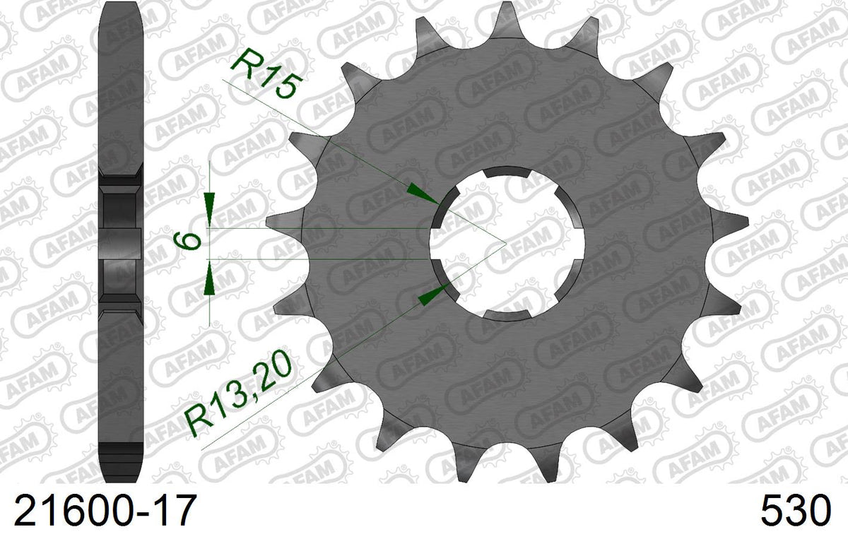 Pignone AFAM 21600-17 passo 530 YAMAHA XS 650 1975  -1981  