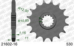 Pignone AFAM 21602-16 passo 530 YAMAHA FZR 1000 GENESIS 1987  -1988  