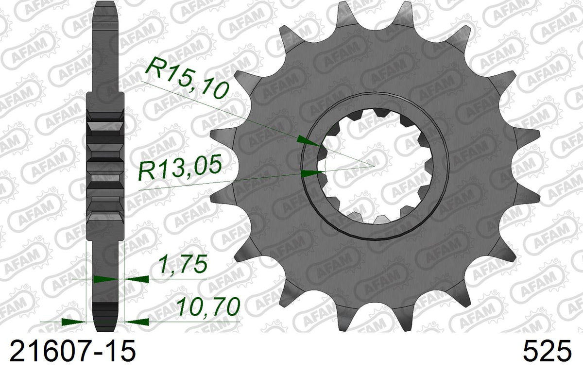 Pignone AFAM 21607-15 passo 525 YAMAHA XTZ 700 TENERE 2022