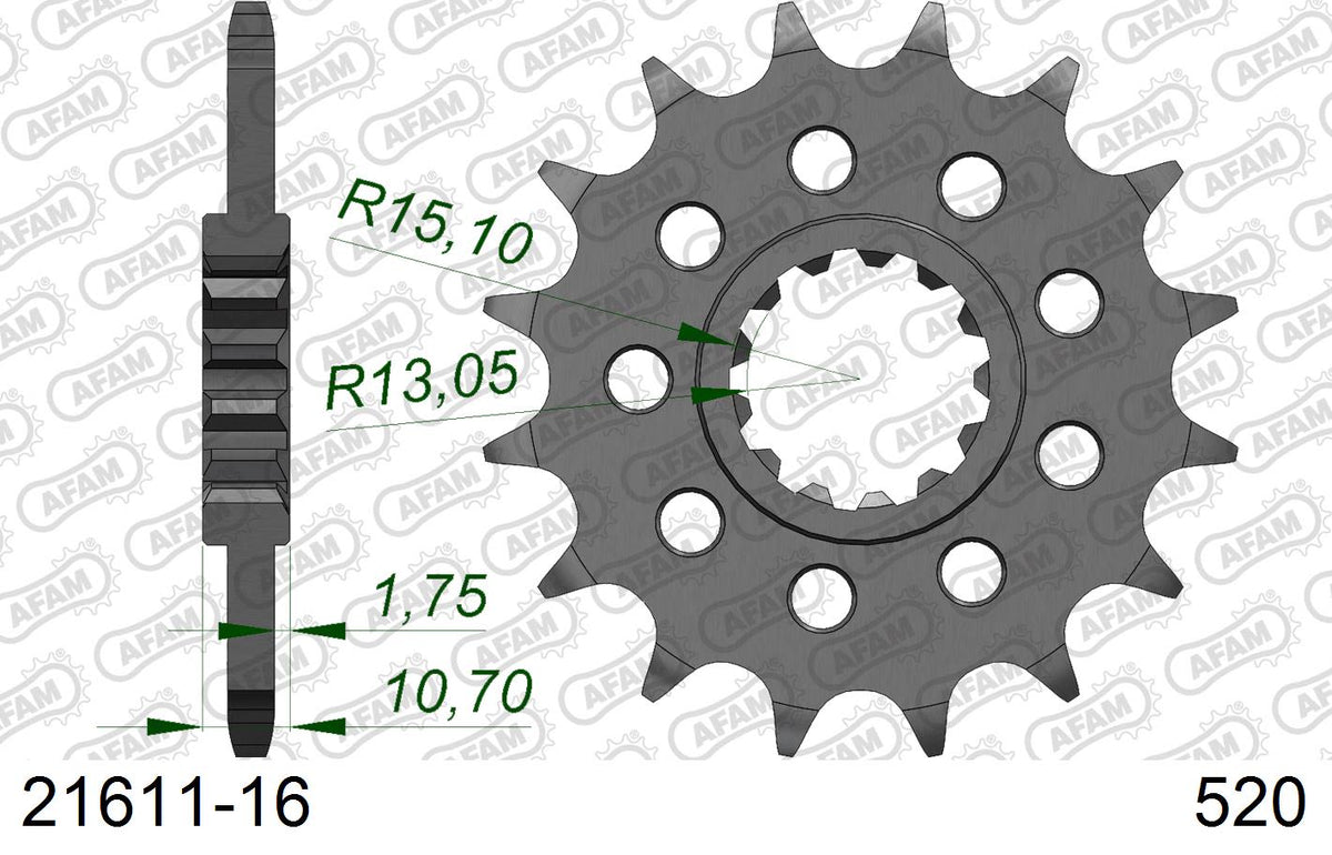 Pignone AFAM 21611-16 passo 520 YAMAHA MT 10 2022