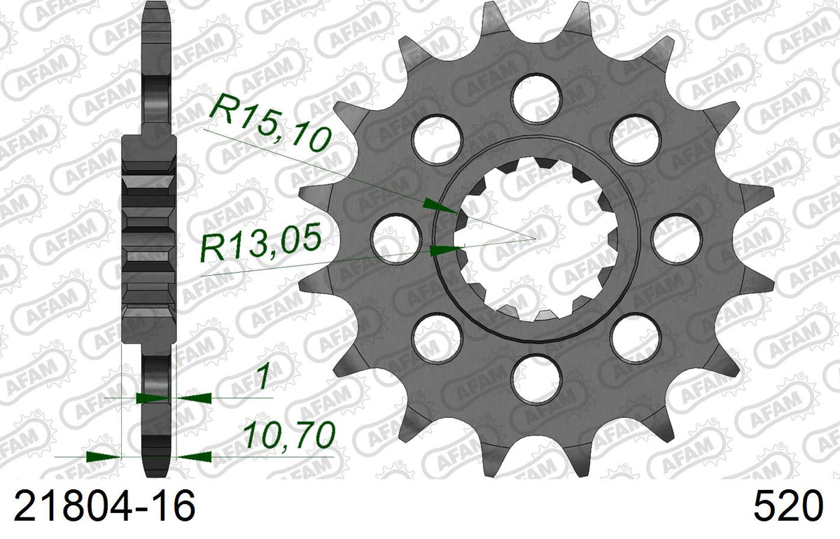 Pignone AFAM 21804-16 passo 520 YAMAHA YZF 1000 R1 1998  -2003  