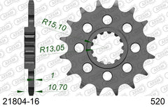 Pignone AFAM 21804-16 passo 520 YAMAHA YZF 1000 R1 1998  -2003  