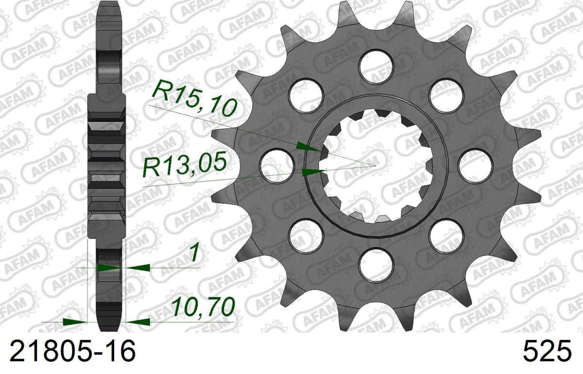 Pignone AFAM 21805-16 passo 525 YAMAHA YZF 1000 R1 1998  -2003  