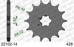 Pignone AFAM 22102-14 passo 428 SUZUKI RG 80 1980  -1981  