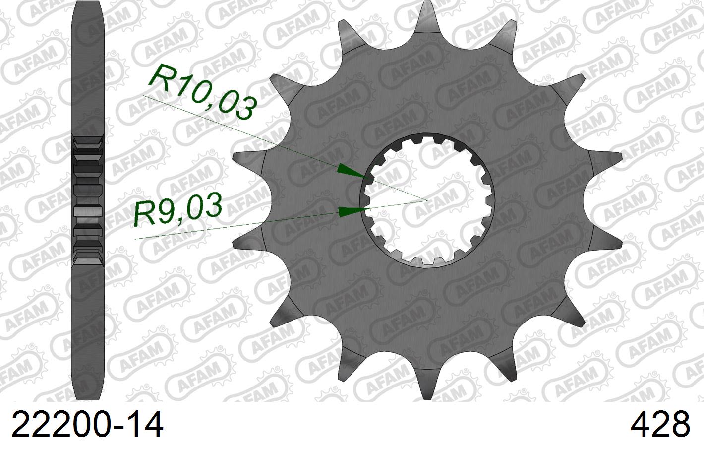 Pignone AFAM 22200-14 passo 428 HYOSUNG GA 125 CRUISE 1995  -1996  