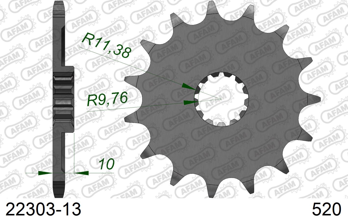 Pignone AFAM 22303-13 passo 520 SUZUKI TS 240 X 1985  -1989  