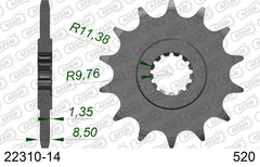 Pignone AFAM 22310-14 passo 520 SUZUKI DL 250 A V-STROM L7,L8,L9,MO 2017  -2020  