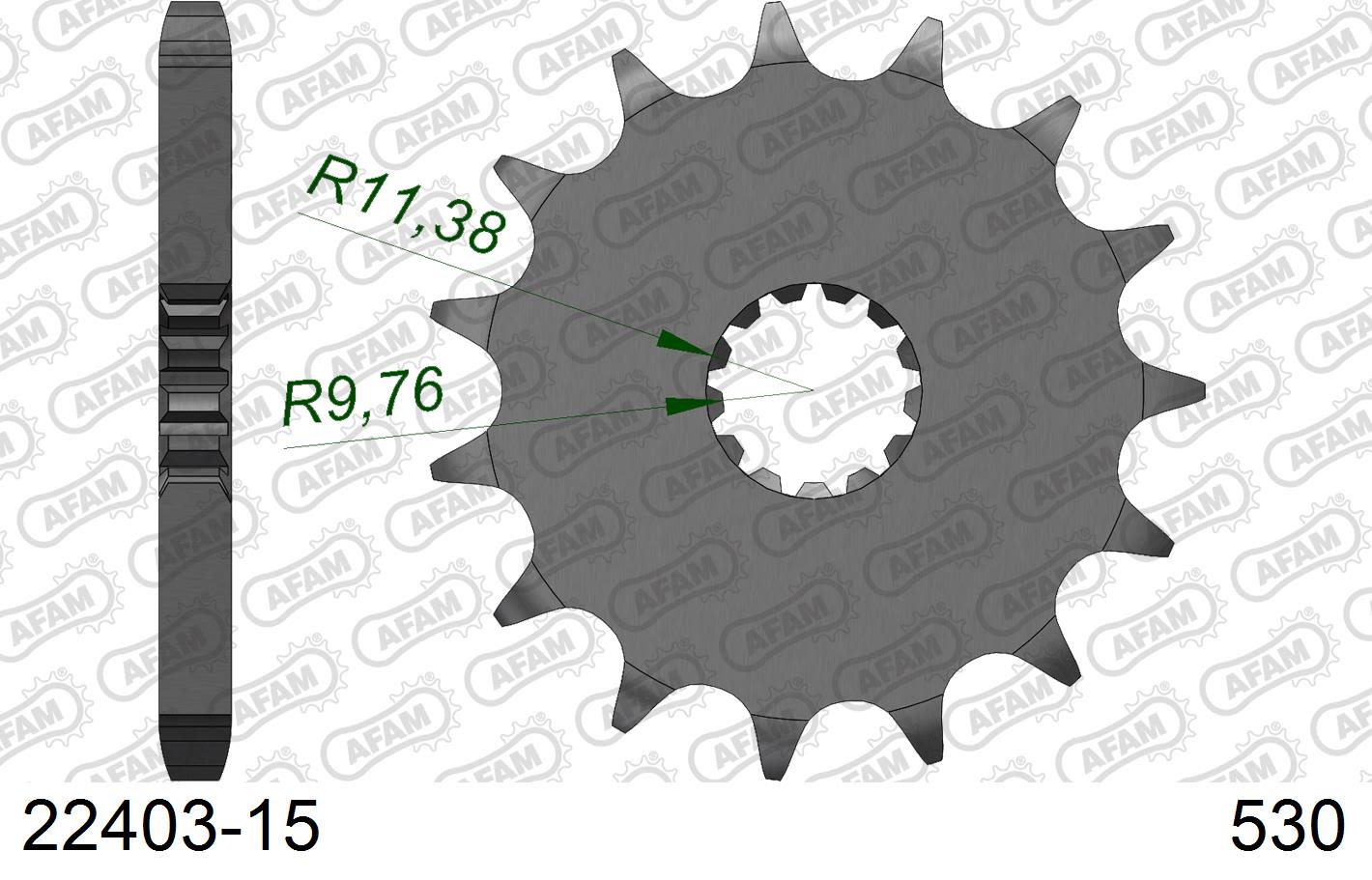 Pignone AFAM 22403-15 passo 530 SUZUKI GSX 400 F 1981  -1985  