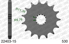 Pignone AFAM 22403-15 passo 530 SUZUKI GSX 400 F 1981  -1985  