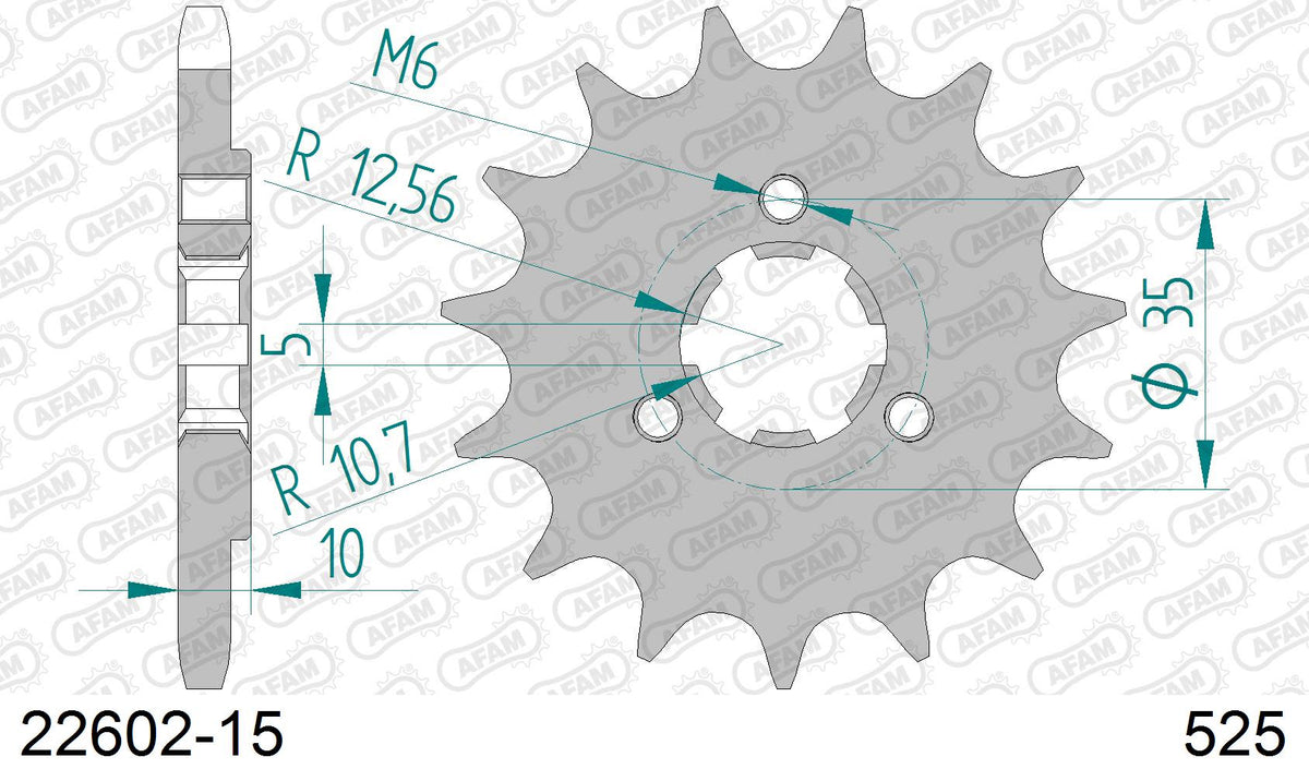 Pignone AFAM 22602-15 passo 525 SUZUKI DR 650 SE 1996  -2006  