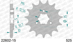 Pignone AFAM 22602-15 passo 525 SUZUKI DR 650 SE 1996  -2006  