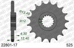 Pignone AFAM 22801-17 passo 525 SUZUKI GSX-R 1000 2017  -2022  