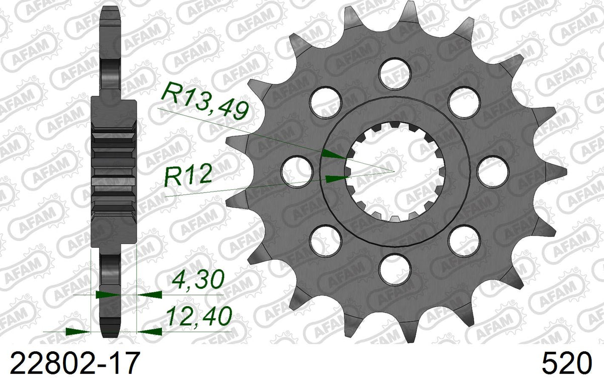 Pignone AFAM 22802-17 passo 520 SUZUKI GSX-R 1000 2017  -2022  