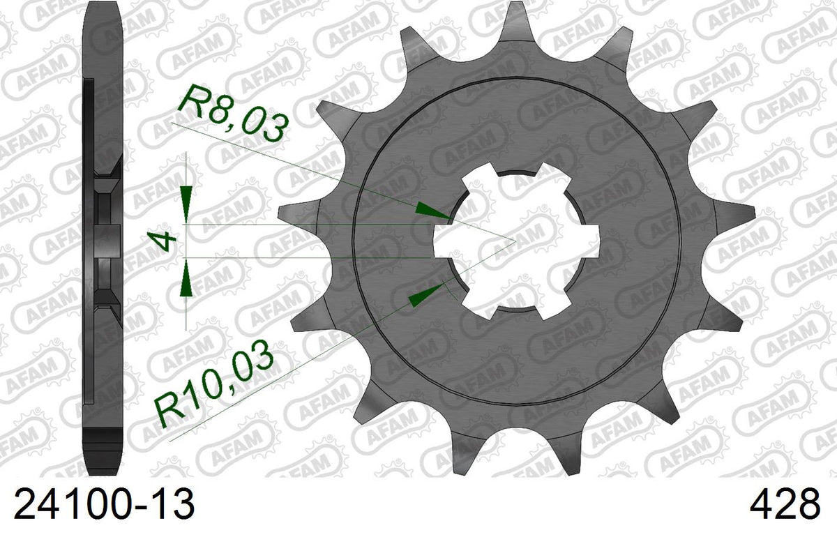 Pignone AFAM 24100-13 passo 428 KAWASAKI KX 100 1998  -2013  