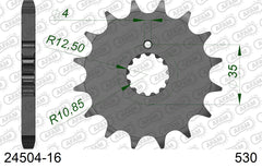 Pignone AFAM 24504-16 passo 530 KAWASAKI Z 650 1977  -1979  