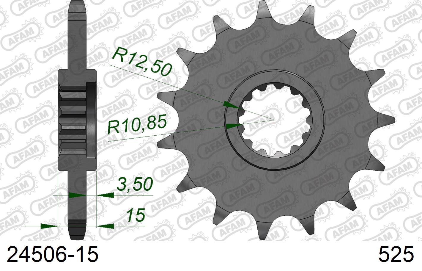 Pignone AFAM 24506-15 passo 525 KAWASAKI ZX 6 R 1995  -1997  