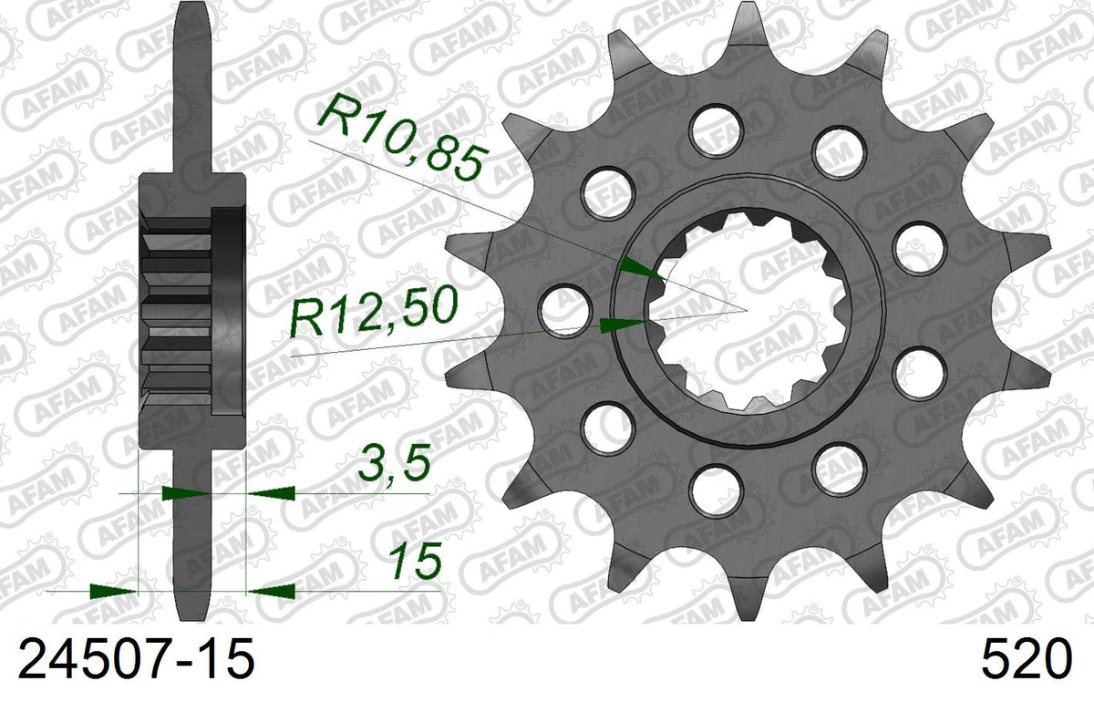 Pignone AFAM 24507-15 passo 520 KAWASAKI ZX 6 R 1995  -1997  