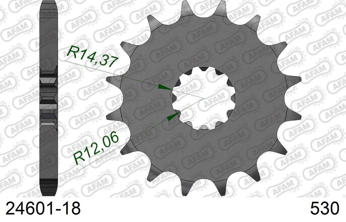 Pignone AFAM 24601-18 passo 530 KAWASAKI ZX 12 R 2000  -2006  