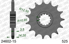 Pignone AFAM 24602-15 passo 525 KAWASAKI ZR 750 ZEPHYR 1995  -1998  