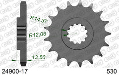 Pignone AFAM 24900-17 passo 530 KAWASAKI GPZ 1100 1995  -1999  