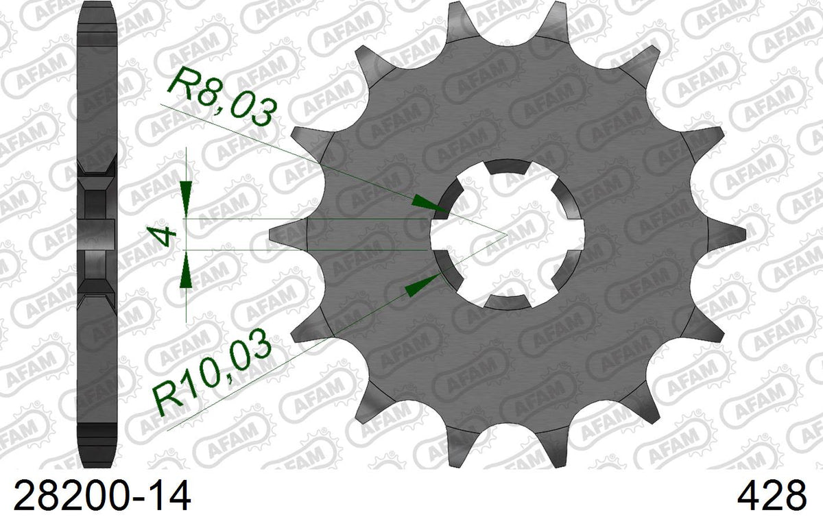 Pignone AFAM 28200-14 passo 428 SUZUKI TS 125 1975  -1978  