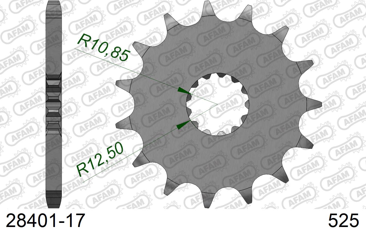 Pignone AFAM 28401-17 passo 525 KAWASAKI KLV 1000 LV1000 2004  -2005  