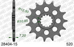 Pignone AFAM 28404-15 passo 520 SUZUKI SV 650 N 1999  -2010  