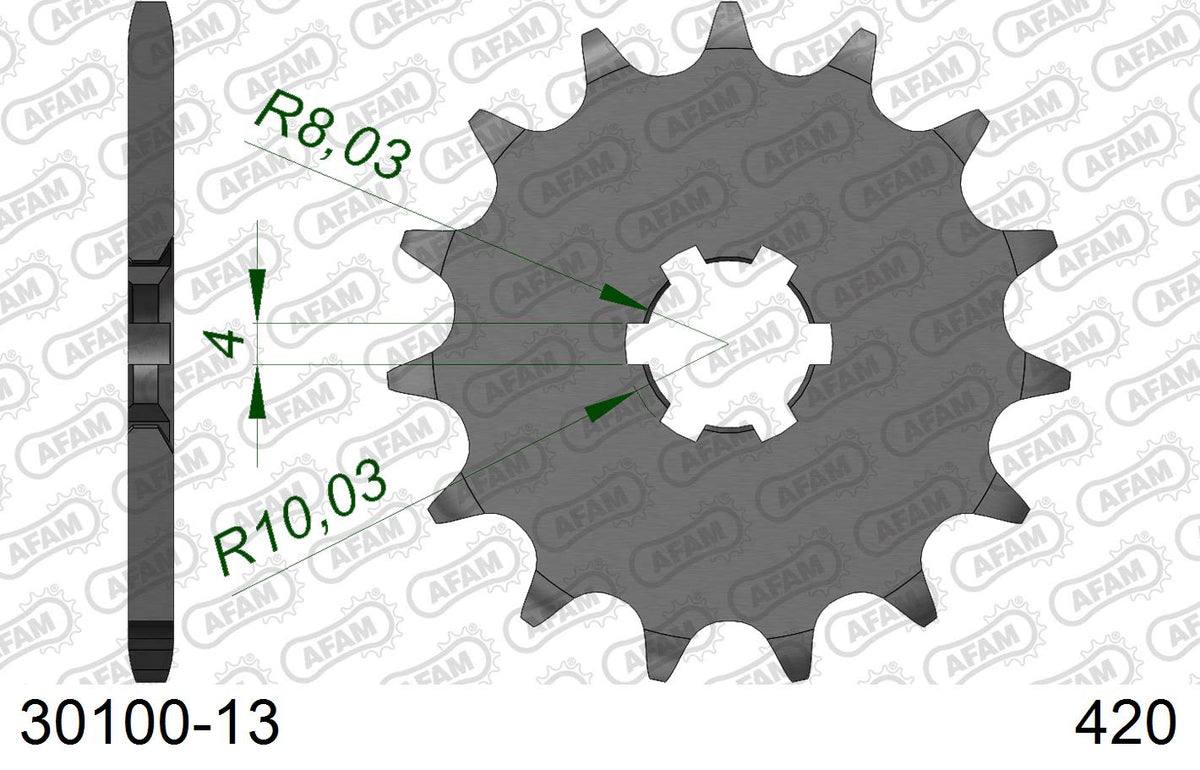 Pignone AFAM 30100-13 passo 420 KAWASAKI KX 65 2002  -2023  