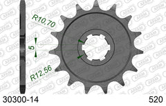 Pignone AFAM 30300-14 passo 520 KAWASAKI KDX 250 1981  -1995  