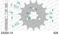 Pignone AFAM 33200-14 passo 428 KAWASAKI KH 125 1977  -1982  