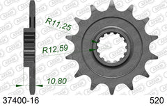 Pignone AFAM 37400-16 passo 520 APRILIA SXV 550 SUPERMOTO 2006  -2013  