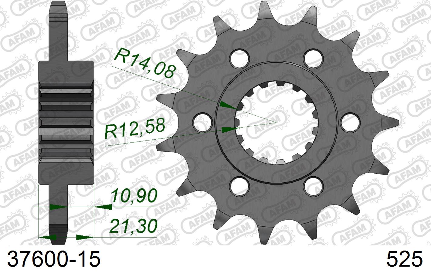 Pignone AFAM 37600-15 passo 525 APRILIA 900 DORSODURO ABS 2017  -2020  