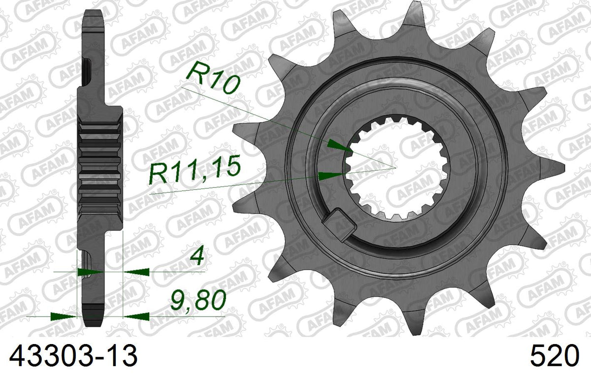 Pignone AFAM 43303-13 passo 520 SHERCO SE-R 125 CROSS COUNTRY 2019  -2020  