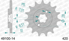 Pignone AFAM 49100-14 passo 420 CAGIVA 50 MITO 1998  -1999  