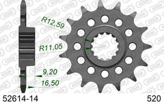 Pignone AFAM 52614-14 passo 520 DUCATI 749 DARK 2004  -2006  