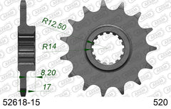 Pignone AFAM 52618-15 passo 520 DUCATI 899 PANIGALE 2014  -2015  